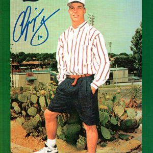 Chipper Jones Autographed 1992 Bowman 8 x 10 Jumbo Card - Green # to 50- t0006503000092y