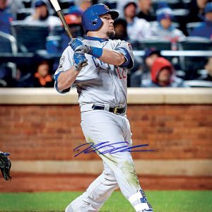 Kyle Schwarber Autographed Photo - 2016 8x10 'Swinging'- t0009401000016n