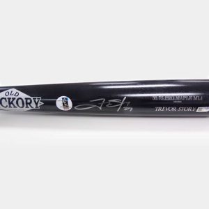 Trevor Story Autographed Bat - 2016 Old Hickory Game Model Black/Blond- t0015240000016n