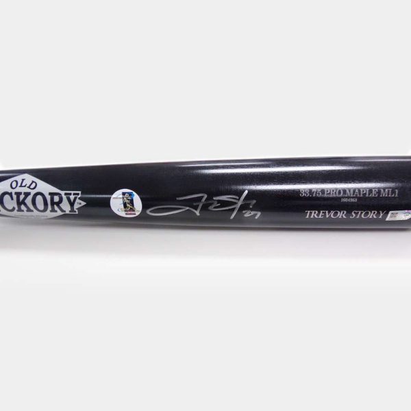 Trevor Story Autographed Bat - 2016 Old Hickory Game Model Black/Blond- t0015240000016n