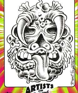 Brent Engstrom Topps Ugly Stickers Custom 1/1 Sketch Card #3- aodbew3-813