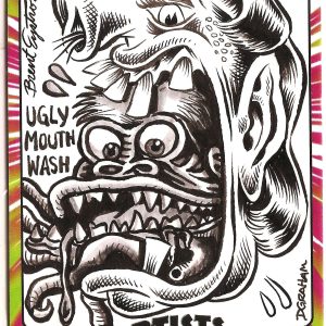 Brent Engstrom/Dustin Graham Topps Ugly Stickers Custom 1/1 Combo Sketch Card #1- aoddgbecm1-813