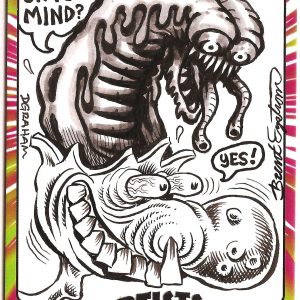 Brent Engstrom/Dustin Graham Topps Ugly Stickers Custom 1/1 Combo Sketch Card #3- aoddgbecm3-813