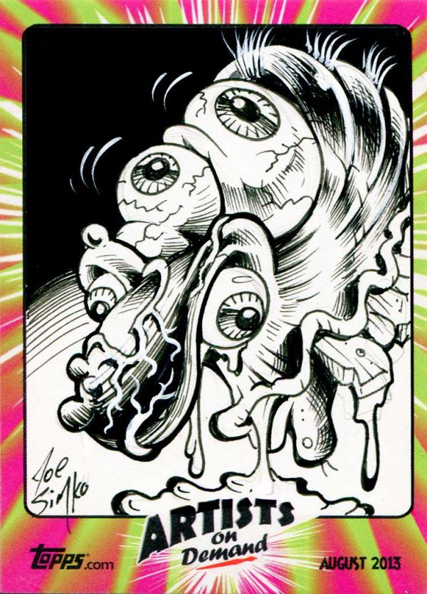 Joe Simko Topps Ugly Stickers Custom 1/1 Sketch Card #2- aodjsw3-813