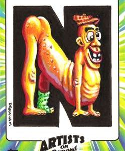 Dustin Graham Topps Nutty Initials Custom 1/1 Artist Color Sketch Card #1- aodnidgc1-913