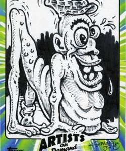Smokin' Joe McWilliams Topps Nutty Initials Custom 1/1 Artist B & W Sketch Card #1- aodnnsjbw1-913
