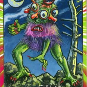 Matthew Kirscht Topps Ugly Stickers Custom 1/1 Pre-Production Sketch Card #1- aodppmk1-813