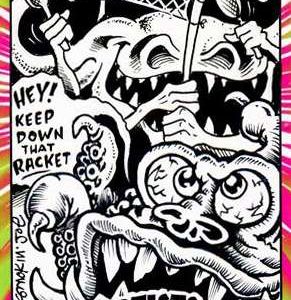 SMOKIN' JOE MCWILLIAMS JOE SIMKO TOPPS UGLY STICKERS CUSTOM 1/1 COMBO SKETCH CARD #7- aodsjjscmb1-813