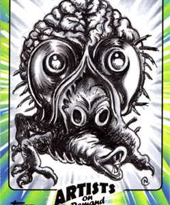 Neil Camera Topps Ugly Stickers Custom 1/1 Artist B & W Sketch Card- aodus2ncbw3-913