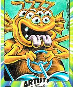 Brent Engstrom Topps Weird Wheels Custom 1/1 Artist Color Sketch Card- aodwwbec-913