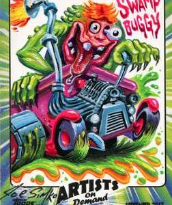 Joe Simko Topps Weird Wheels Custom 1/1 Artist Color Sketch Card #1- aodwwjsc1-913
