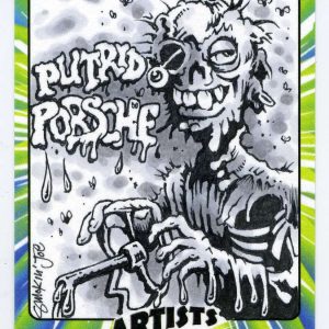 Smokin' Joe McWilliams Topps Weird Wheels Custom 1/1 Artist B & W Sketch Card- aodwwsjbw2-913