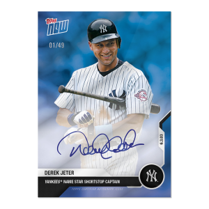 On-Card Chrome Auto # to 49 - Derek Jeter Career Retrospective Topps NOW® Chrome Card 2B- artbb-chrome-20tn-dj02b