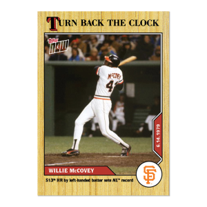 Willie McCovey - MLB TOPPS NOW & reg; Turn Back The Clock - Card 76- artbb-16c2s-20tntb-0076