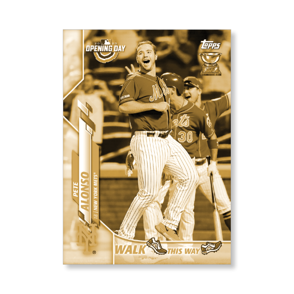 2020 Topps Opening Day Baseball Oversized Complete Walk This Way Set (25 Cards) Gold Ed. - # to 10- artbble-16c2s-20odbb-gold-set05