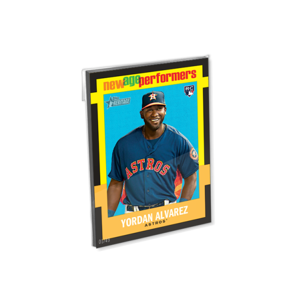 Yordan Alvarez 2020 Topps Heritage Baseball New Age Performers Poster # to 99- artbble-pos-20thbb-3201-s