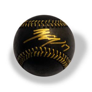 Shohei Ohtani Autographed Black & Gold baseball- t0034301000018n