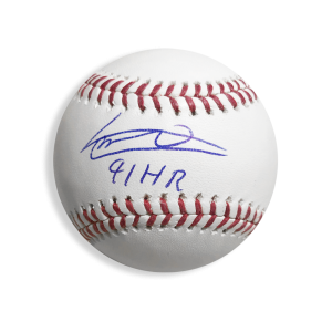 Vladimir Guerrero Jr. Autographed Baseball - 91 HR's - Blue Ink- t0038370m00019n