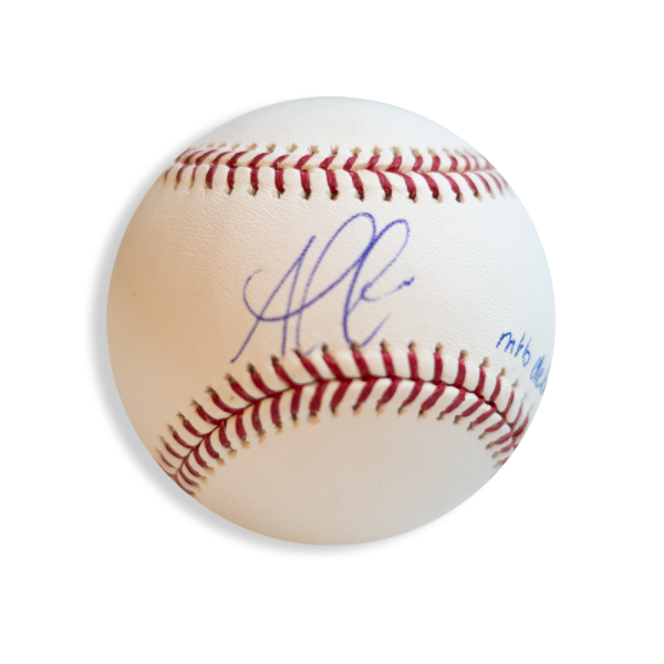 Ozzie Albies Autographed & Inscribed "MLB Debut" Baseball- t0036350k00019n