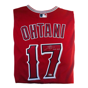 Shohei Ohtani Autographed & Inscribed "2018 ROY" Scarlet Authentic jersey- t0034020800018n