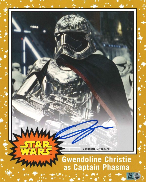 Gwendoline Christie as Captain Phasma 8x10 Autographed Oversized Trading Card - # to 5 Gold Parallel- w1047610000200n