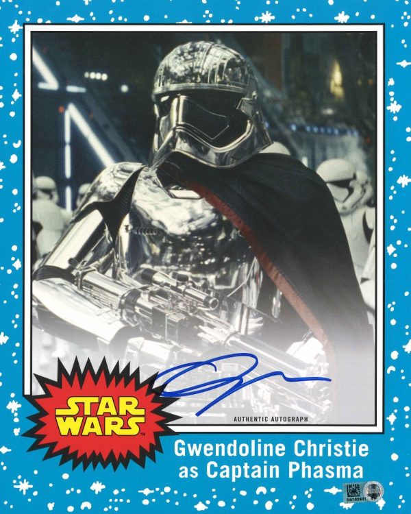 Gwendoline Christie as Captain Phasma 8x10 Autographed Oversized Trading Card - # to 10 Blue Parallel- w1047600000200n