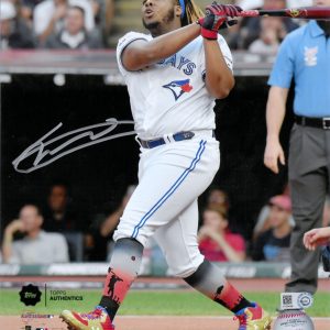 Vladimir Guerrero Jr. Autographed Photo - White Jersey - Silver Ink- t003840o0gg0019n