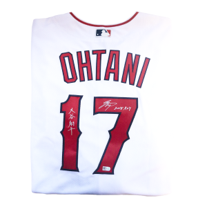 Shohei Ohtani Autographed KANJI & Inscribed "2018 ROY" White Authentic jersey- t0034000900018n