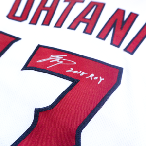 Shohei Ohtani Autographed & Inscribed "2018 ROY" White Authentic jersey- t0034000800018n