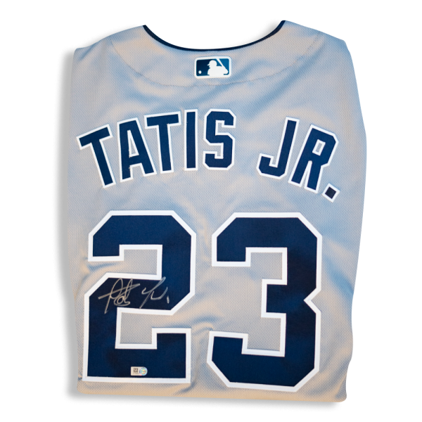 Fernando Tatis Jr. Autographed Game Used Grey Jersey- t00370a1000019n