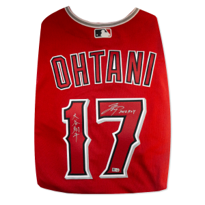 Shohei Ohtani Autographed KANJI & Inscribed "2018 ROY" Scarlet Authentic jersey- t0034020900018n