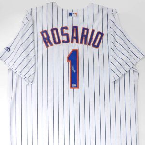 Amed Rosario Autographed Mets Replica Jersey - 2018 Cool Base (White)- t0028180000018n