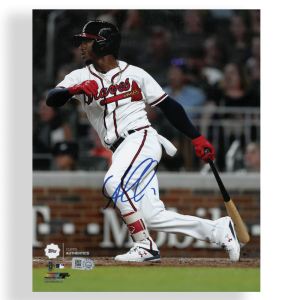 Ozzie Albies Autographed Bat Drop 8 x 10 Photo- t00364050v0018n