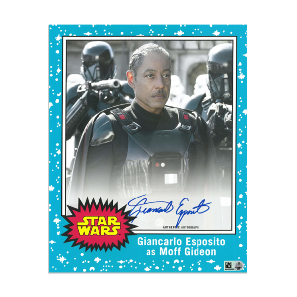 Giancarlo Esposito as Moff Gideon Autographed Oversized Blue Trading Card # to 10- w1118600000420n