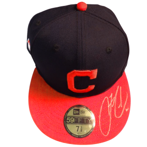 Francisco Lindor Autographed Navy & Red Indians Hat- t0004634050018n