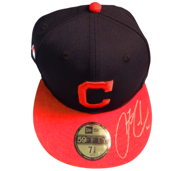 Francisco Lindor Autographed Navy & Red Indians Hat- t0004634050018n