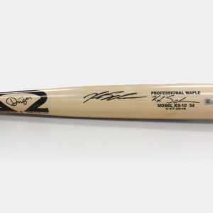 Kyle Schwarber Autographed Bat - 2016 Dinger KS Game Model Black/Blond- t0009230000016n