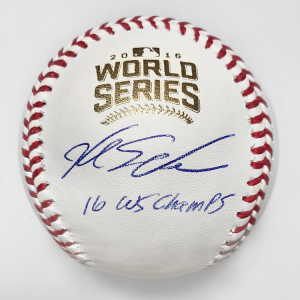 KYLE SCHWARBER AUTOGRAPHED BASEBALL - 2016 WORLD SERIES CHAMPS INSCRIPTION- t0009320400016n