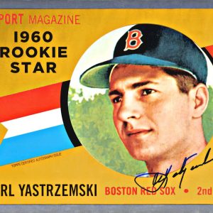 Carl Yastrzemski Autographed Red Sox Jumbo Card - 1960 Topps Chrome Rookie Base- t0011510000060n