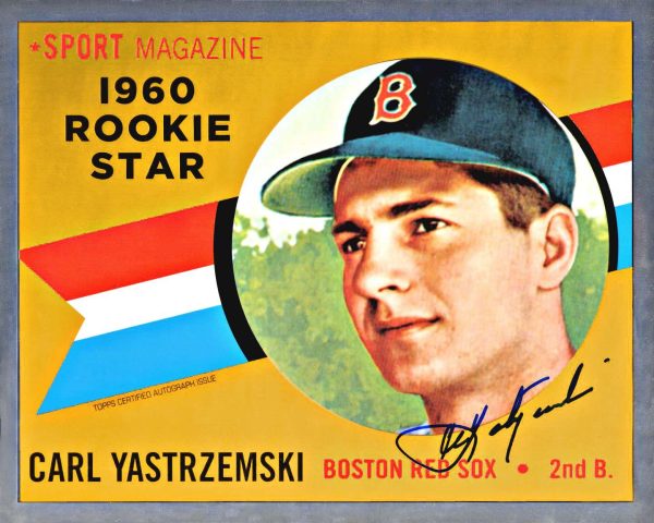 Carl Yastrzemski Autographed Red Sox Jumbo Card - 1960 Topps Chrome Rookie Base- t0011510000060n