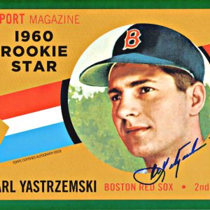 Carl Yastrzemski Autographed Red Sox Jumbo Card - 1960 Topps Chrome Rookie Green # to 50- t0011513000060y