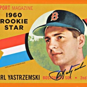 Carl Yastrzemski Autographed Red Sox Jumbo Card - 1960 Topps Chrome Rookie Orange # to 25- t0011514000060y