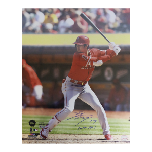 Shohei Ohtani Autographed & Inscribed "2018 ROY" 16 x 20 BATTING STANCE- t0034412di0018n