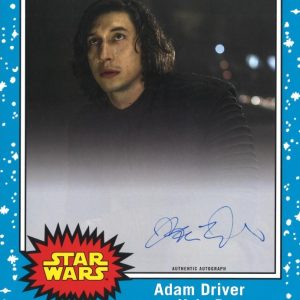 ADAM DRIVER # TO 10 BLUE AUTOGRAPHED OVERSIZED TRADING CARD- w1004600000000n