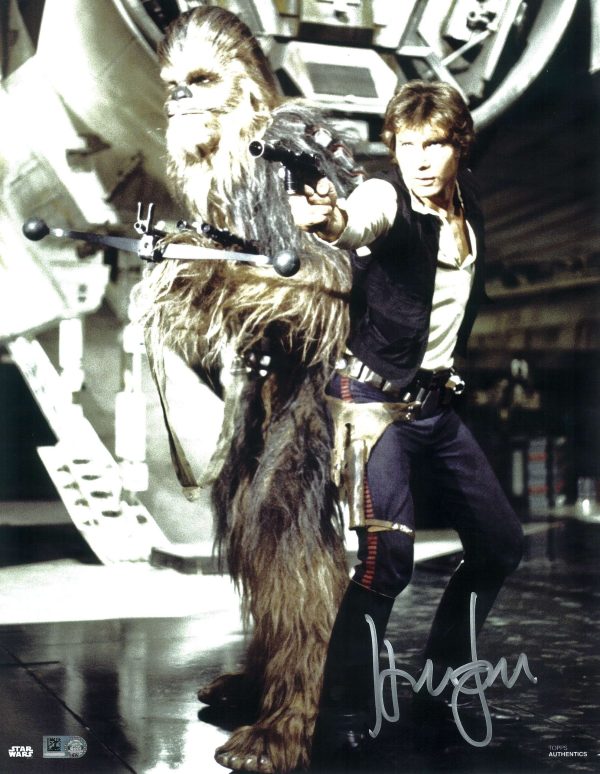 HARRISON FORD AS HAN SOLO 11X14 AUTOGRAPHED IN SILVER INK PHOTO- w10354310143e0n