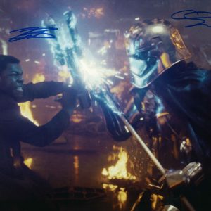 Gwendoline Christie and John Boyega as Captain Phasma and Finn 11x14 Autographed in Blue Ink Photo- w10464300174d0n