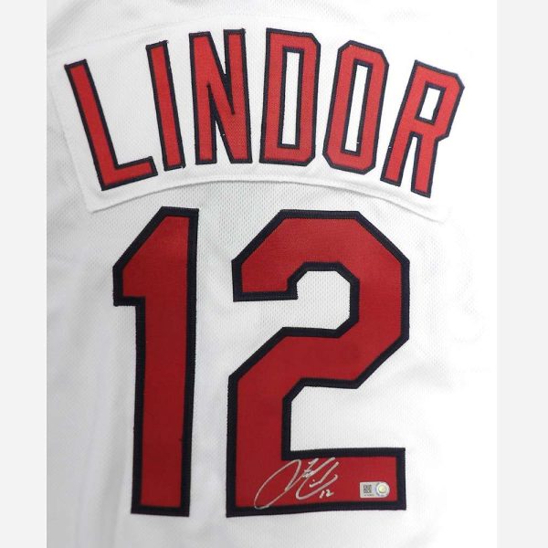 Francisco Lindor Autographed White Replica Jersey- t0004130000018n