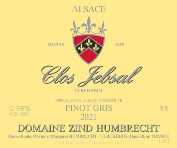 Zind-Humbrecht Clos Jebsal Pinot Gris 2021- 1659566