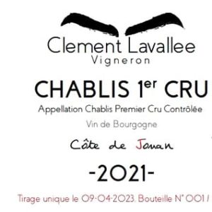 Clement Lavallee Chablis Cote de Jouan Premier Cru 2021- 1587489