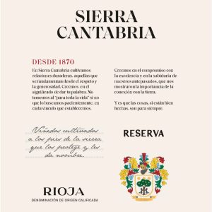 Sierra Cantabria Rioja Reserva 2016- 1022244